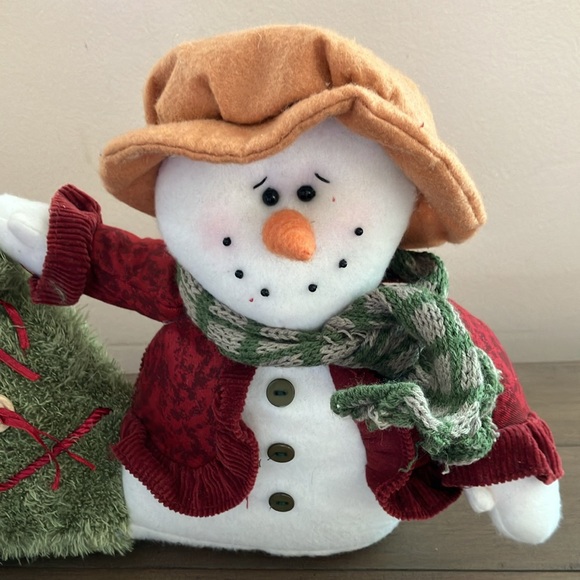St. Nicholas Square Snowmen Doorstop Plush Christmas Trees - Picture 13 of 16